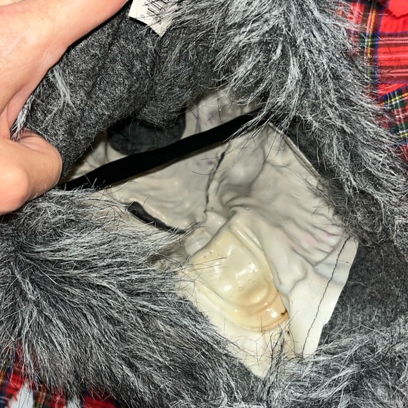 WOLF MAN MASK COSTUME boys size 8-10 plaid shirt Little red riding hood Grandma - Picture 9 of 13